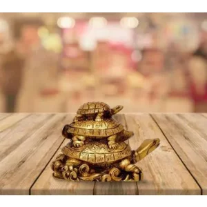 Three Tortoise Family For Health And Good Luck For Home Décor - 12 cm