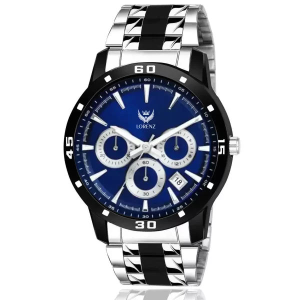 Lorenz Two Tone Chain & Blue dial Watch for Men