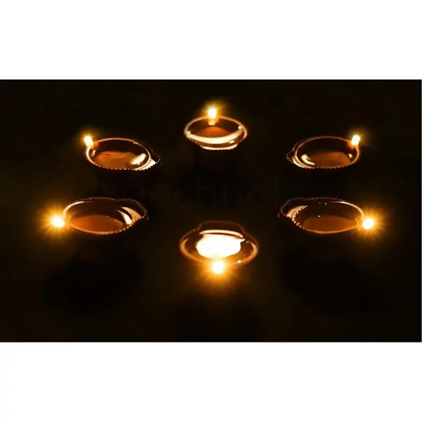 Water Sensor Led Diyas Candle with Water Sensing Technology E-Diya, Festivals Decoration (6 PCS)