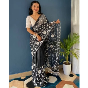 Premium Soft Organza chickankari saree