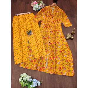 Women's Yellow Floral Summer Co-ord set