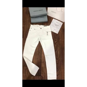 Men's Armani Premium White Denim Jeans