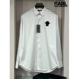 Men’s Karl Lagerfeld Premium Full Sleeve Cotton Stretch White Shirt