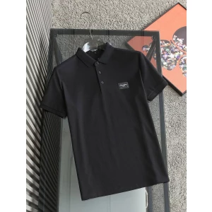 Men’s Dolce & Gabbana Seamless D&G Logo Black Polo T-shirt