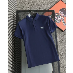 Men’s Dolce & Gabbana Stichless D&G Logo Blue Polo T-shirt