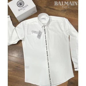 Men's Balmain Paris Premium White Full Sleeves Shirt