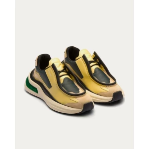 Mens Prada Systeme Brushed Leather Sneakers