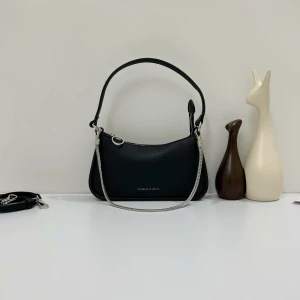 Women’s Charles & Keith Curved Black Shoulder Bag