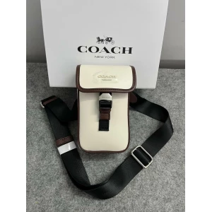 Unisex Coach Racer Luxury Phone Crossbody ChalkMaple Bag