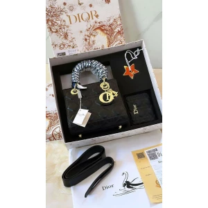 Women’s Christian Dior Lady Dior Combo Set of Bag and Wallet
