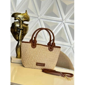 Women’s Charles & Keith Jute Handbag with Sling Strap