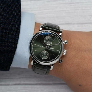 Men’s Iwc Schaffhausen Portofino Chronograph Black Watch