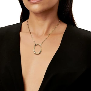 Women’s Tiffany & Co. Lock Necklace Gold Diamond Studded