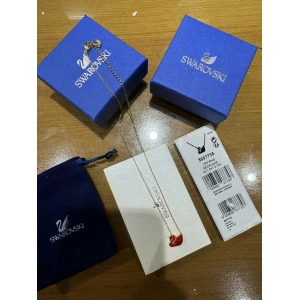 Women’s Authentic Swarovski Red Iconic Swan Necklace