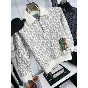 Kids Christian Dior Oblique Zipper Sweatshirt For Boys