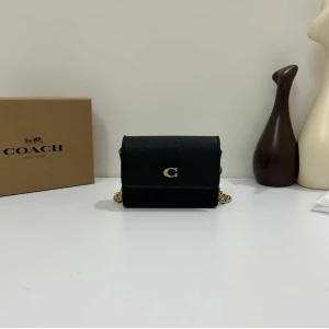 Women's Coach Authentic Half Flap Card Case Mini Sling Bag