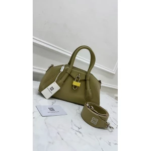 Women's Givenchy Antigona Leather Olive Mini Shoulder Bag with Strap