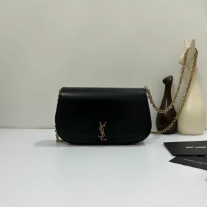 Women's Yves Saint Laurent YSL Voltaire Black Leather Mini Sling Bag