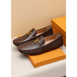 Men's Tod's Loafers In Brown Leather Driving Shoes