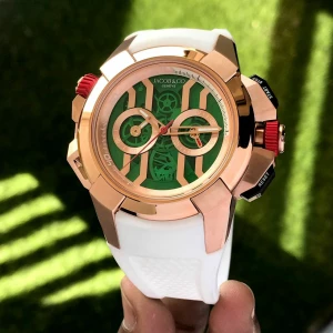 Men's Jacob & Co. Epic X Chrono Rose Gold And Green Dial Luxury Watch