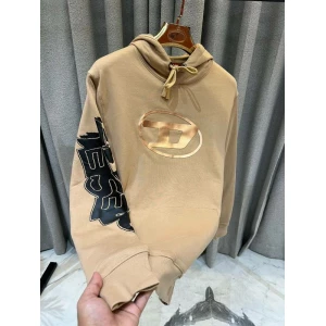 Men’s Diesel Signature D Logo Beige Hoodie