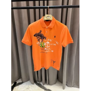 Men’s Ralph Lauren Orange Printed Polo T-shirt