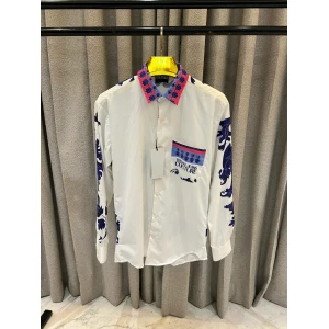 Men's Versace Jeans Couture Printed Partywear White Shirt