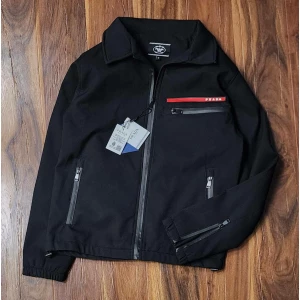 Men's Signature Prada Black Bomber Jacket