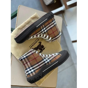 Men's Burberry Classic Vintage Checks High Top Sneakers