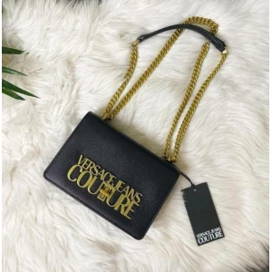 Versace Jeans Couture Women’s Black Leather Crossbody Bag