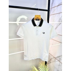 Men's Fred Perry Signature Logo White Polo T-shirt