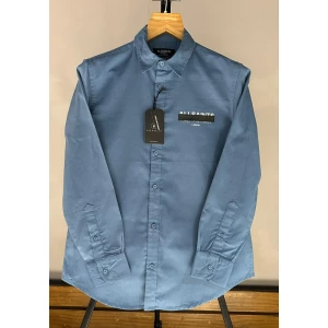 Men's All Saints Premium Cotton Blue Shirt