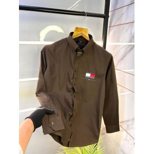 Premium Men's Tommy Hilfiger oxford Brown shirt