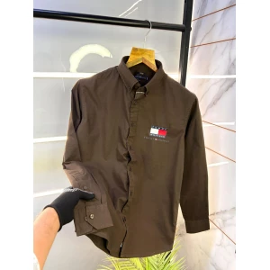 Premium Men's Tommy Hilfiger oxford Brown shirt