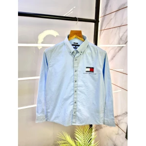 Men's Tommy Hilfiger oxford Sky Blue Strechable shirt
