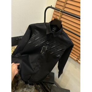 Men’s Armani Exchange Printed Premium Black Partywear Shirt
