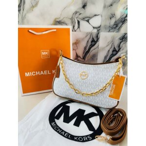 Women's Michael Kors White Sling Bag with Shoulder Strap