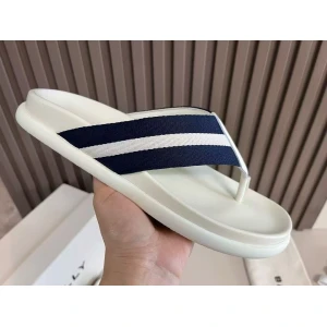 Men's Bally Leather Sandals | White Flip Flops