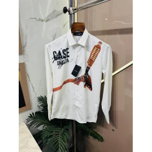 Men's Dolce & Gabbana White Shirt With Brand Box And Carrybag