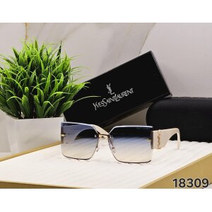 Women's Rimless Yves Saint Laurent YSL Logo Sunglasses