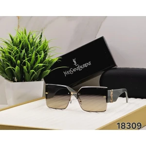 Women's Rimless Yves Saint Laurent YSL Logo Sunglasses