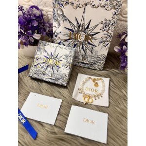 Women's Christian Dior CD Logo Pearl Bracelet