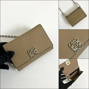 Women's Loewe Anagram Wallet On A Chain