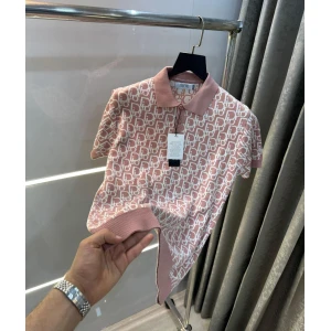 Men's Christian Dior All over CD Monogram Knitted Polo Tshirt