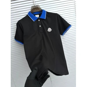 Men's Moncler Logo Black Polo T-shirt